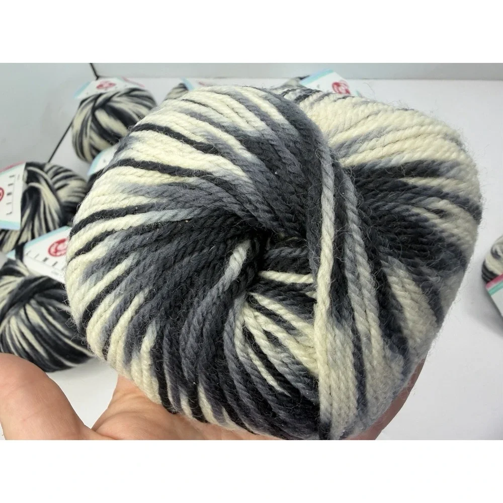 Stahl Wolle Limbo Yarn Lot Of 9 100%‎ Virgin Wool Ombre Black Grey Cream